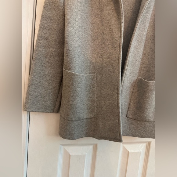 MAGASCHONI Open Front Cotton Wool Blend Cardigan Gray Knit Size Small - Picture 2 of 5